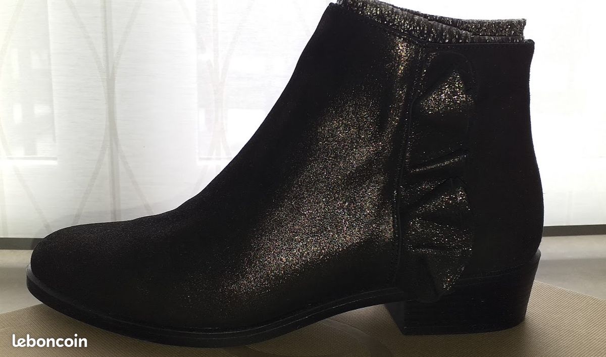 Bottines Kanna noir brillant taille 39 (image 1)