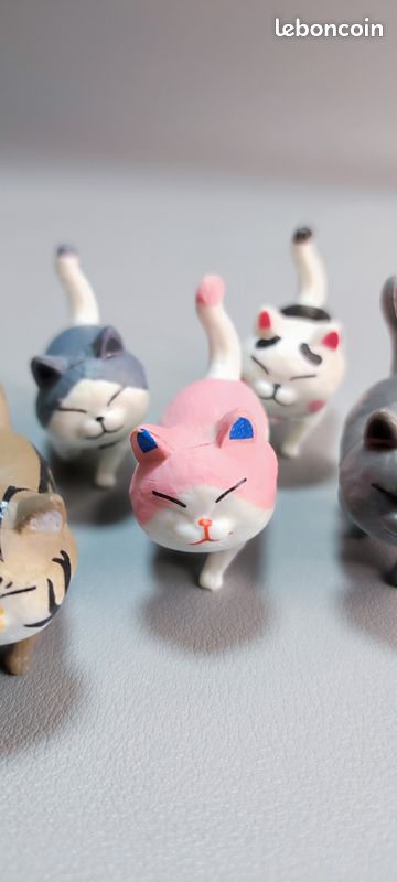 5 figurines chats kawaii | Cadeau déco mignon et coloré (image 5)