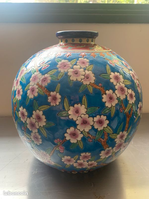 Grand vase boule en émaux de la Louvière (image 4)