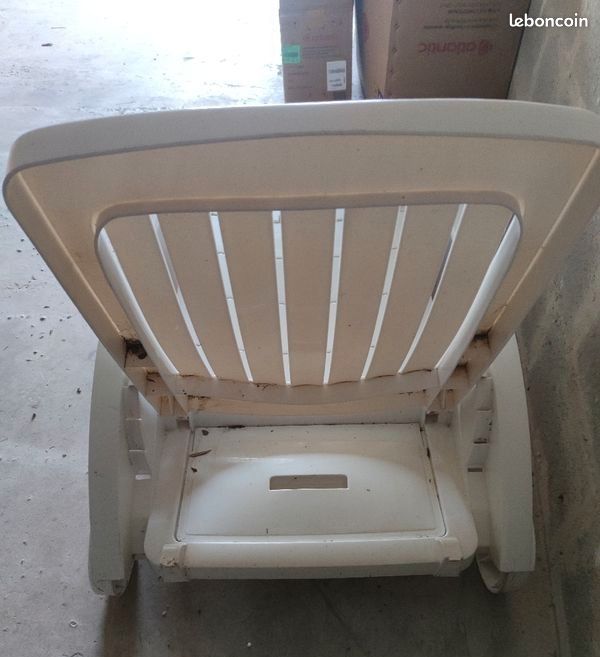 Fauteuil de jardin blanc (image 2)