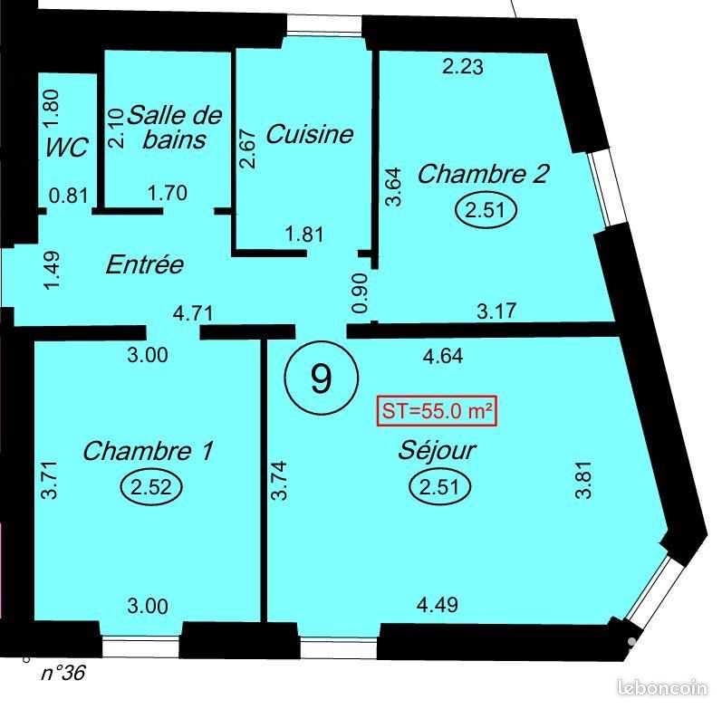 Appartement 3 pièces 55 m² (image 3)