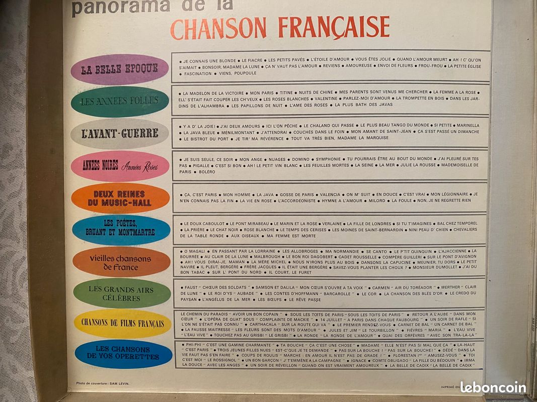 Coffret panorama de la chanson française tc148392 (image 2)