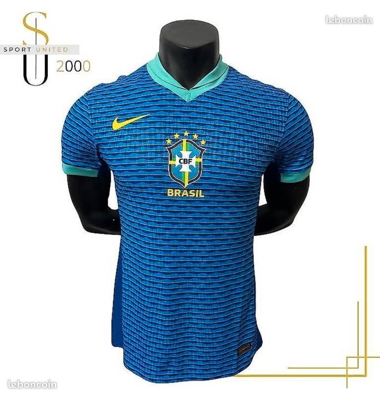 Maillot de supporter du Brésil Football Brésil Drapeau Brésil Manche Longue
