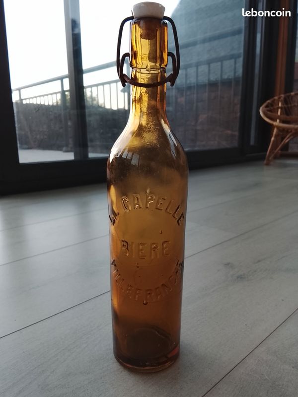 Bouteille bière ancienne L.Capelle Villefranche (image 1)