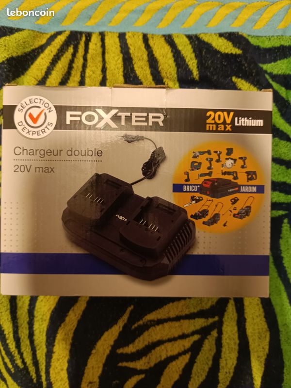 Chargeur Double Rapide Pour Batteries Lithium 20V - Compatible Elem Garden