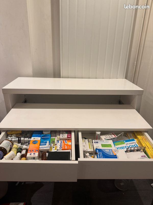 Commode blanche / Bureau extensible – Pratique et élégant (image 3)