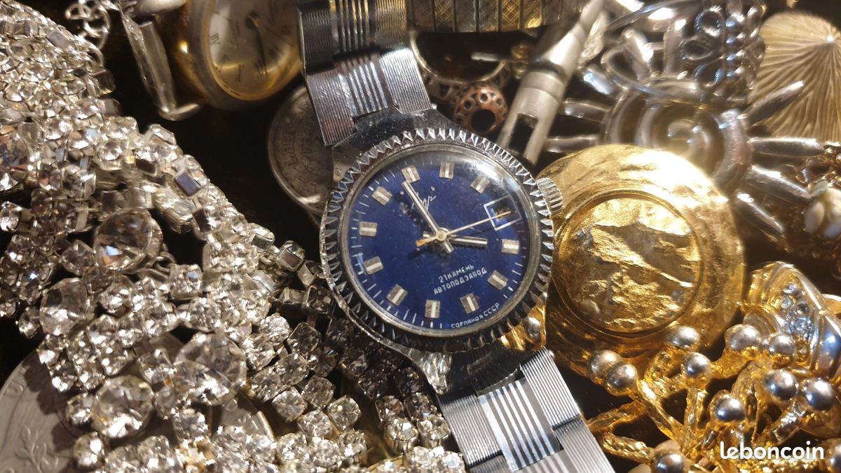 Lot De Bijoux Vintage – Fond De Tiroir, Années 70, Avec Montre, Occasion