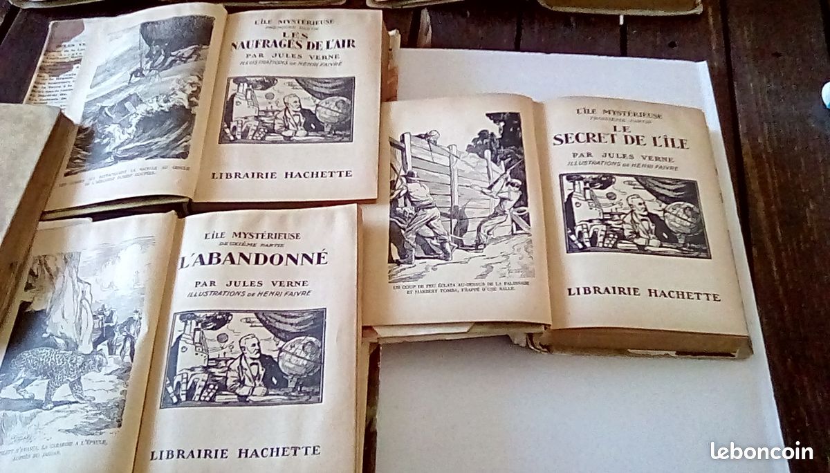 5 LIVRES JULES VERNE ILLUSTRES H.Faivre et H.Galland (image 2)