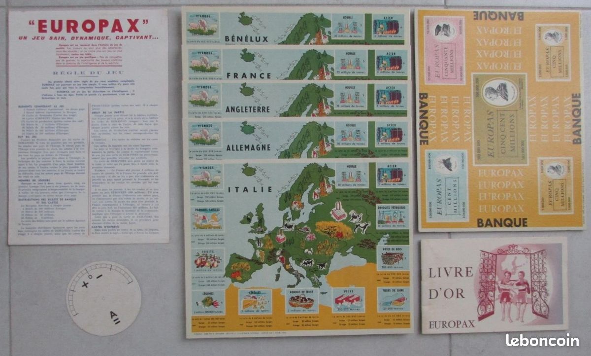 Jeu Europax Lehembre Mahé – Jeu De Société Pacifique 1957, Complet, Boîte Ancienne, RARE
