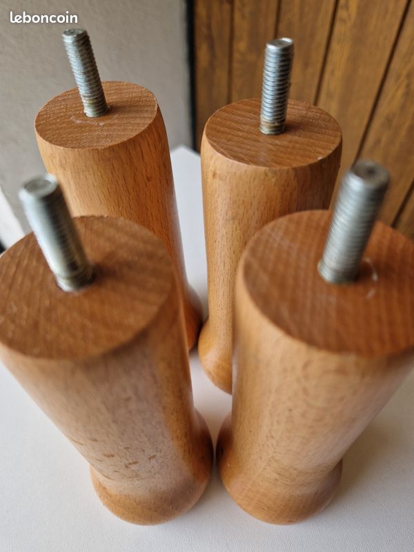 Pieds de meuble, sommier ou lit en bois (image 2)