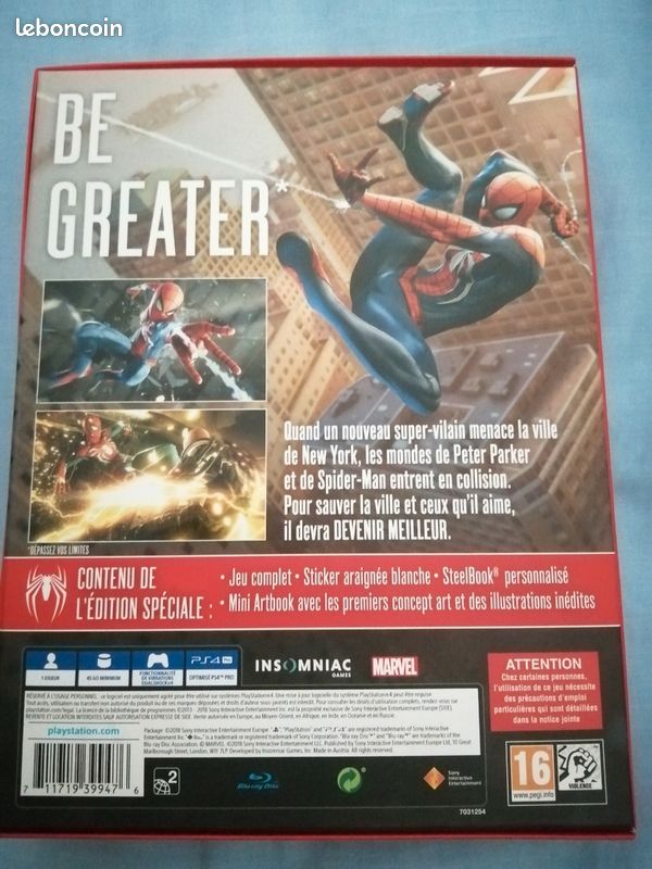Spider-Man Edition Spéciale PlayStation 4 (D'occasion) à Lutry pour CHF