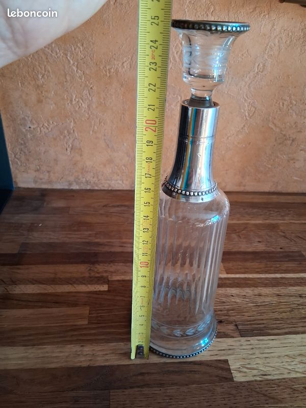 Carafe cristal et argent massif avec poinçon (image 7)