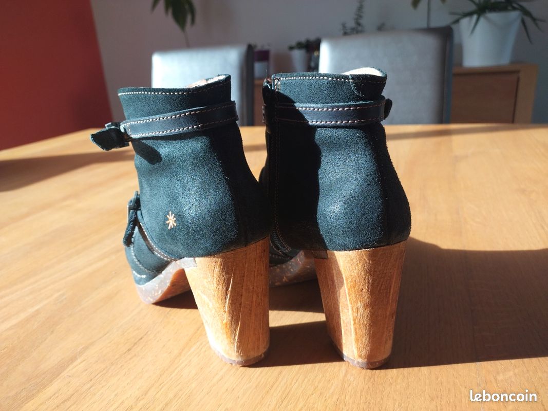 Chaussures The Art Compagny marron talon 9 cm (image 4)