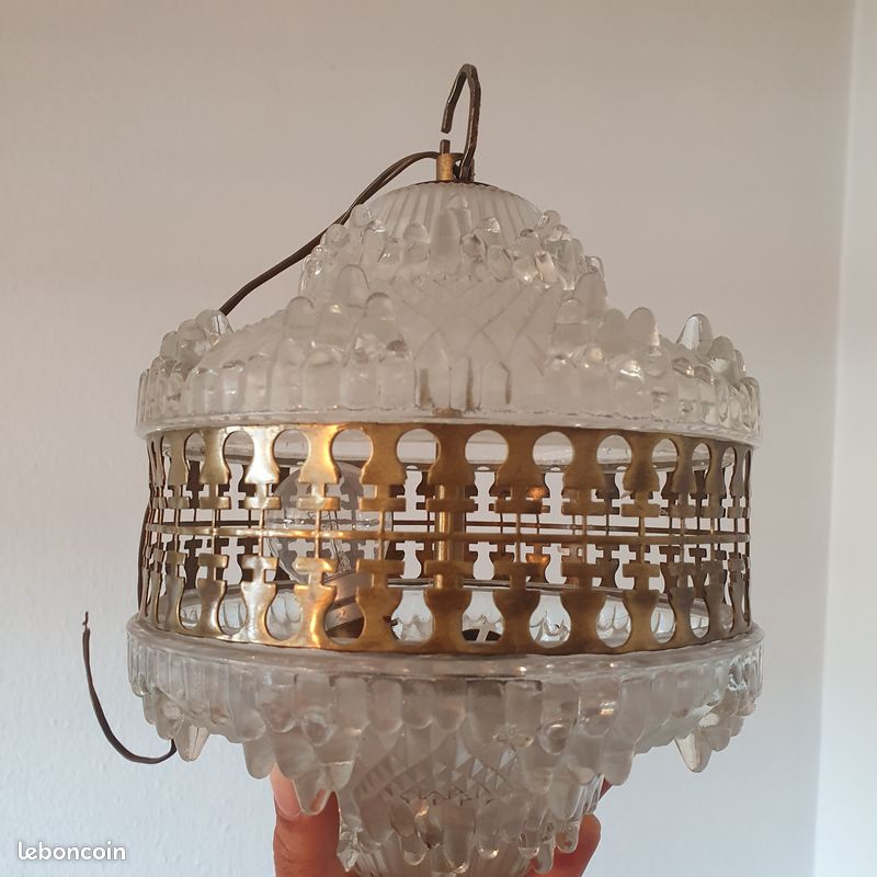 Suspension en verre vintage pièce rare (image 1)