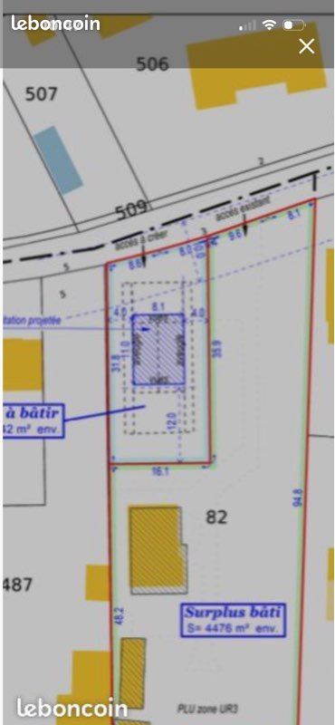 Terrain Constructible 475m2 Essonne Nord · à Montlhéry · 182 800 €