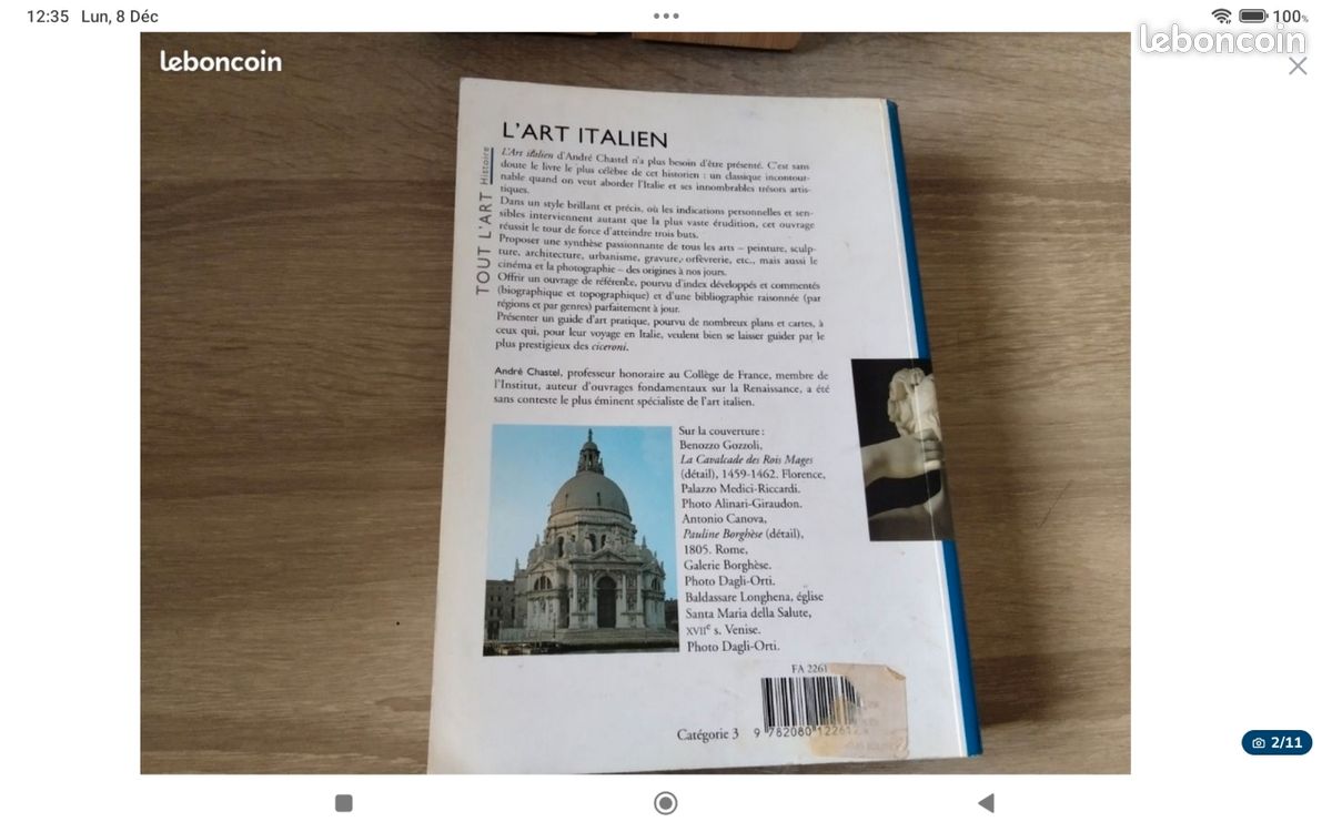 L'art Italien. André Chastel, Edition Flammarion. 1998 (image 2)