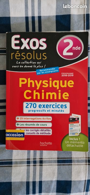 Livre exercice Physique Chimie Seconde (image 1)
