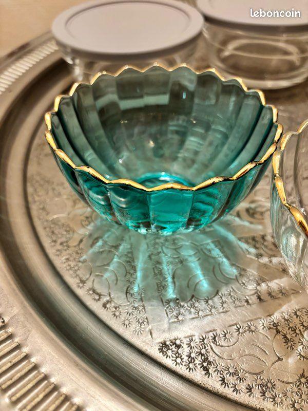 Mini bols en verre transparents empilables, bols de service