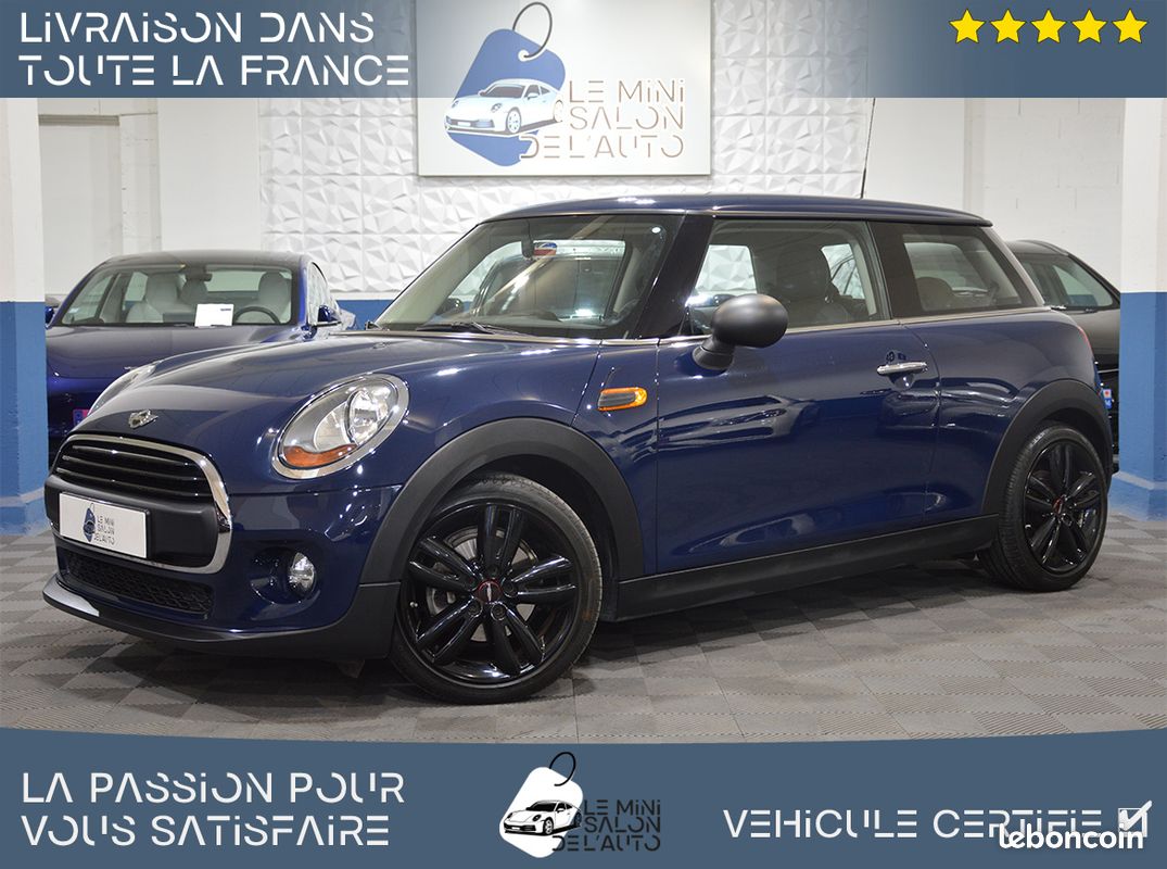 MINI ONE III (F56) 1.2 ONE 102 BOITE AUTO 3 PORTES-67.740km-1ère Main-Climatisation-Sièges Chauffants-Radars-Jantes Track Spoke 17" Noir-Historique Mini-Etat Rare-Garantie 6 Mois (image 1)