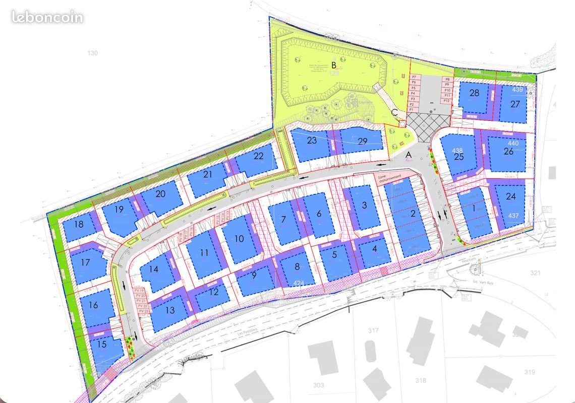 Terrain à bâtir SABRAN à 5 minutes de Bagnols sur cèze · 65 000 €