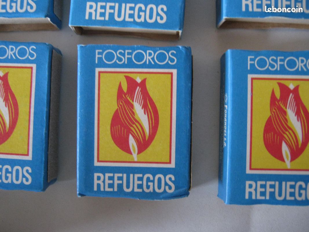 Lot Ancien de 3 Boîtes d'Allumettes Fosforera Espanola S.A