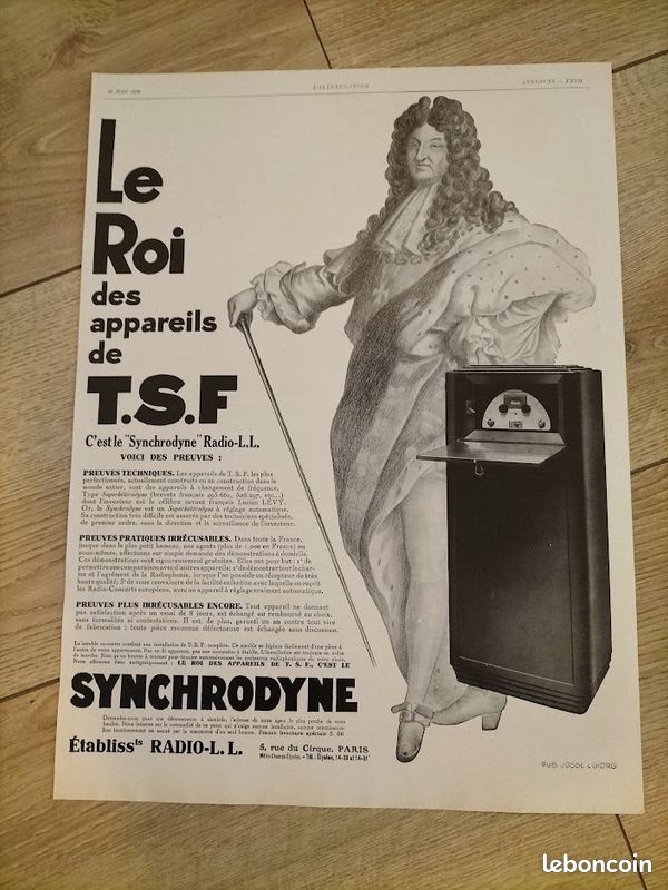 Années 1920. TSF : RADIO L.L. Lot de 14 anciennes publicités de presse (image 5)