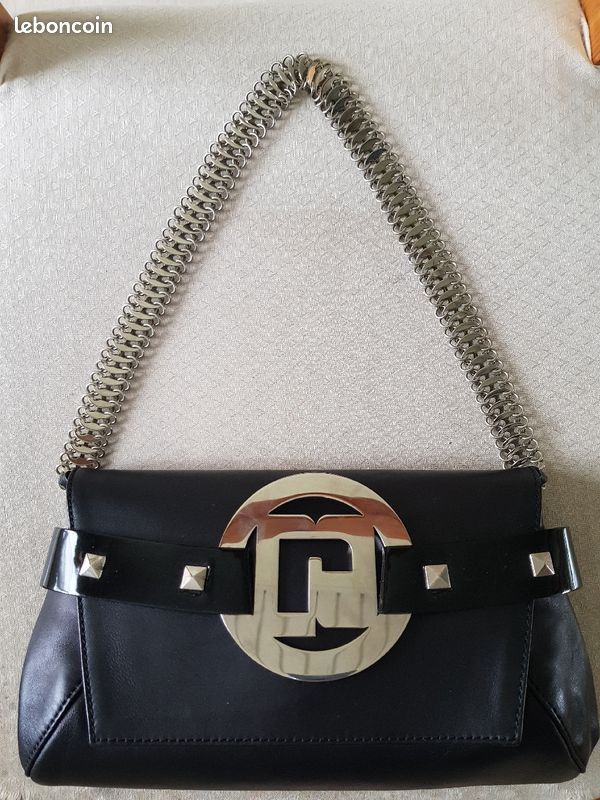 Sac à main en % cuir noir et métal Paco Rabanne (image 1)