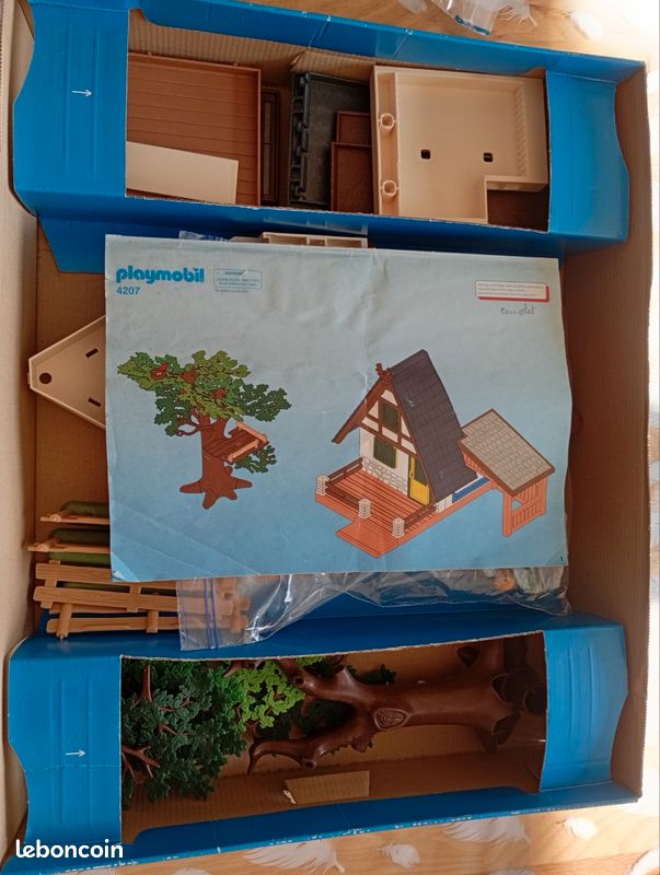 Lot Playmobil Country - Maison Forestière, Fille, Faon, Biberon - Set 4207 (2011) - Occasion