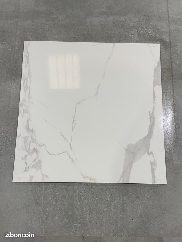 BRADE Carrelage blanc marbre 60x69 (image 1)