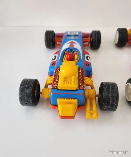 Ancienne Voiture Joustra Formule 1 N°30 N° 3 Tôle + Plastique A Friction France (image 4)