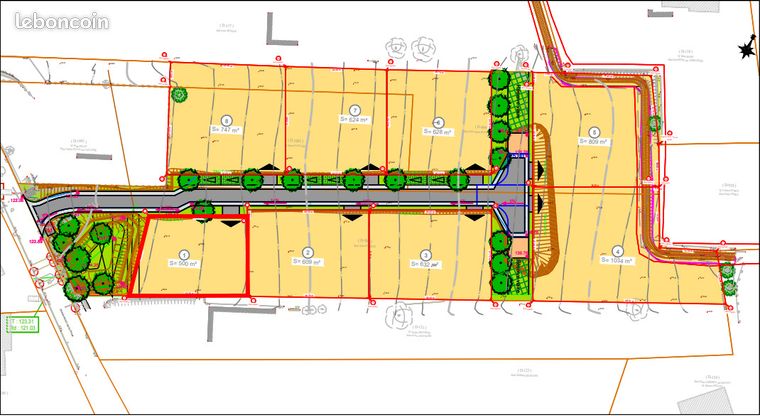 Terrain 600 m² Pompignan