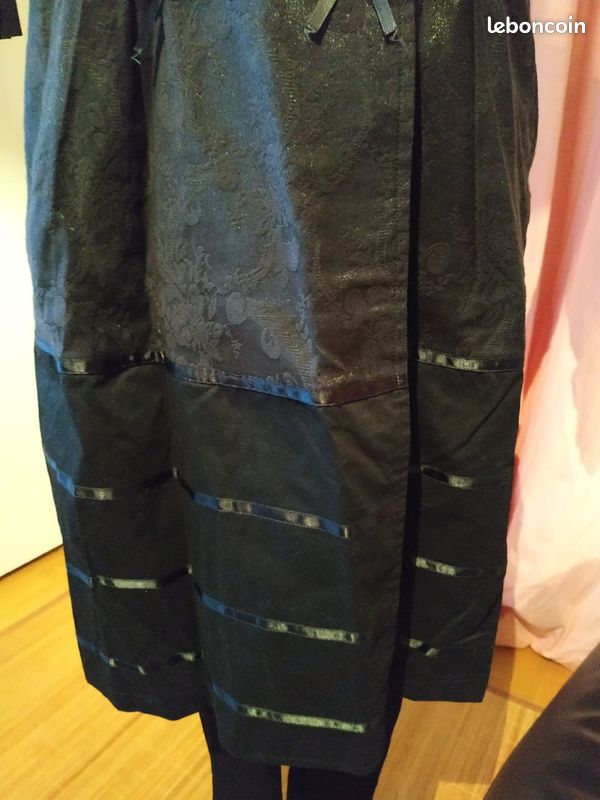 Trench long noir pailleté Chloé (image 7)