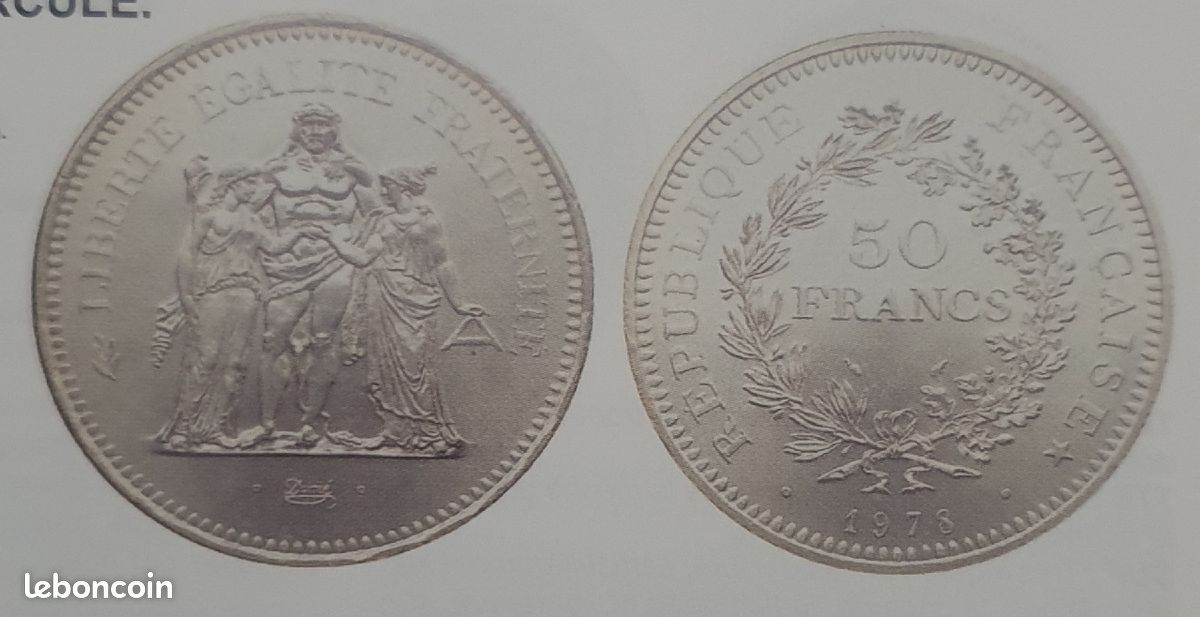 Pièces 50 Frs Francs Argent (image 1)