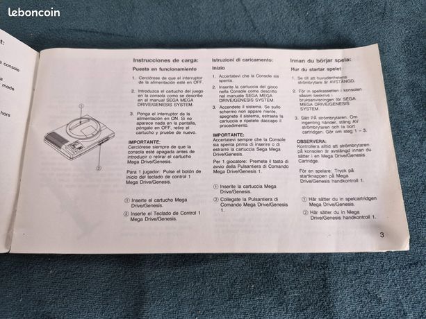 Jeu Sega Mega Drive : Super Thunder Blade - Complet Boîte Notice PAL FR - État Correct