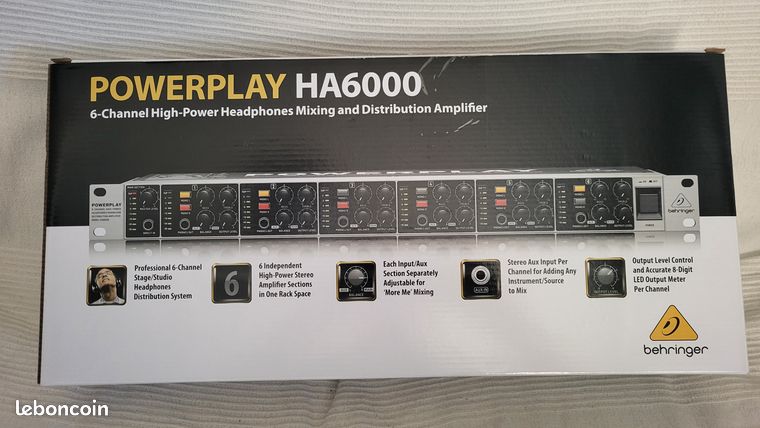 Splitter ampli casque Behringer Powerplay HA6000 Instruments