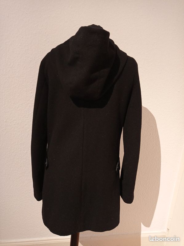 Ikks Manteau Femme Laine Capuche Manteau Capuche En Drap De Laine - Main Image