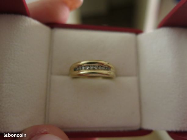 Bague or diamants 18 carats de particulier
