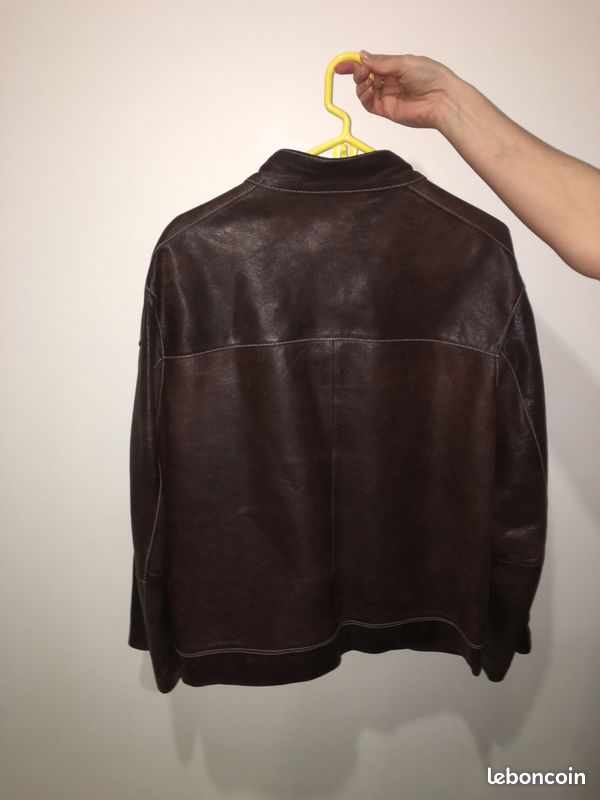 Veste cuir marron (image 2)