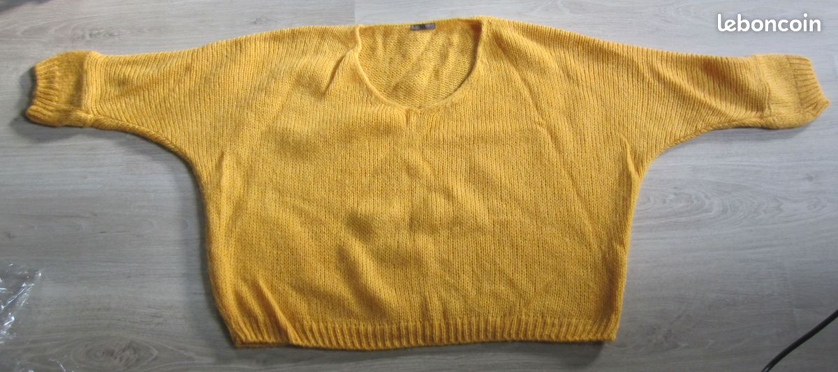 Pull Femme Very – Jaune – Taille 12 – Motif Los Angeles – Occasion