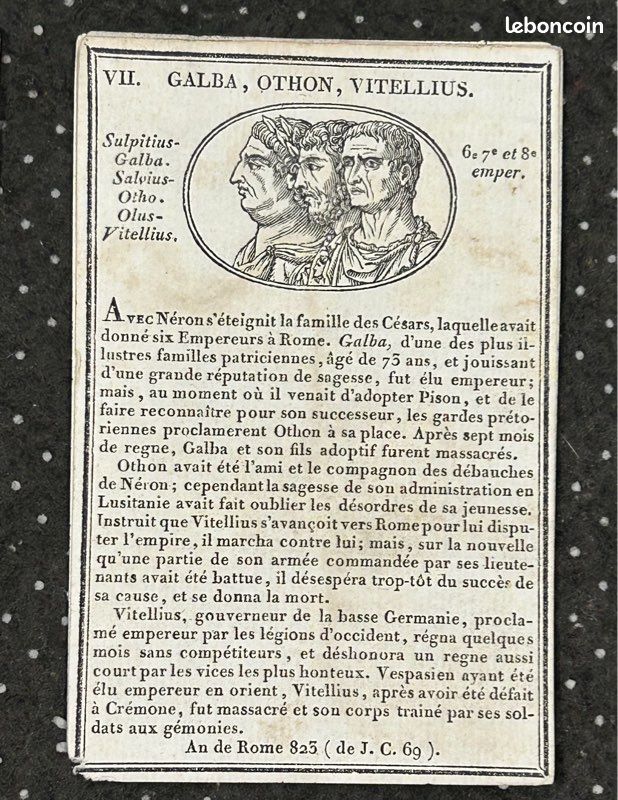Ancien jeu de carte histoire romaines par Pierre-Francois GODARD (image 8)