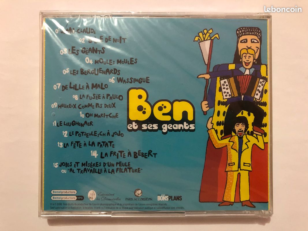 CD Album Ben et ses geants - De Lille a Malo - Neuf sous blister (image 2)
