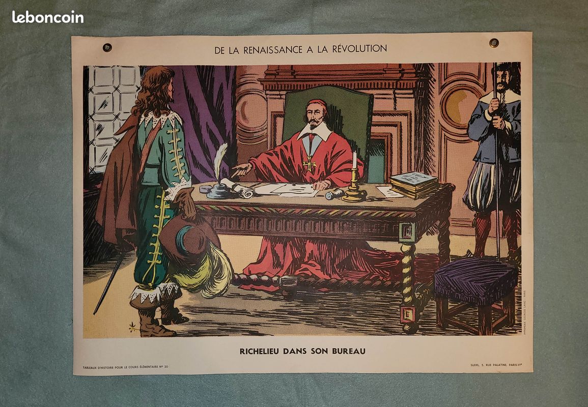 Affiche scolaire ancienne histoire" De la Renaissance à la Révolution" : Richelieu et Etats-Généraux (image 1)