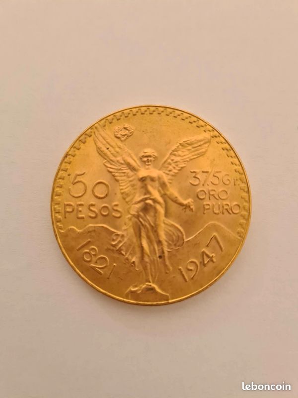 Pièce en or 50 Pesos 1947 boursable (image 1)