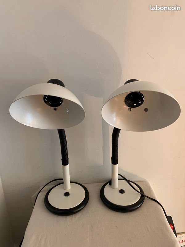 Lampe Vintage ALUMINOR En Bois Et Métal - 2 Niveaux D'éclairage (fort/doux) - Déco Rétro