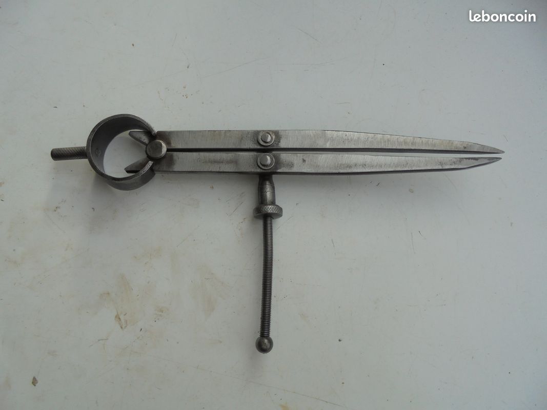 Ancien compas a ressort de menuisier (image 3)