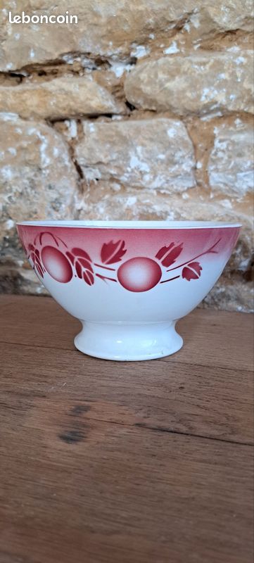Ancien Bol De Grand-Mère – Loiça – Céramique Multicolore – Hauteur 6.5 Cm – France
