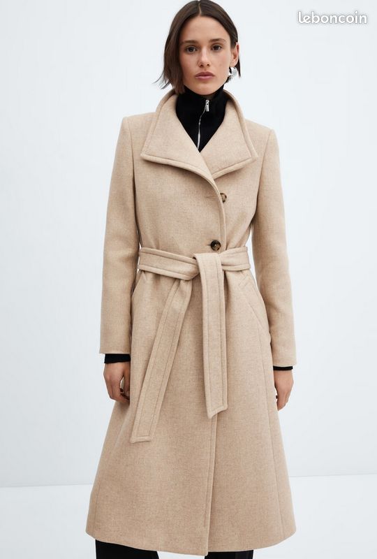Femme Mango Manteau Femme Beige Laine Manteau Femme Shop Mango