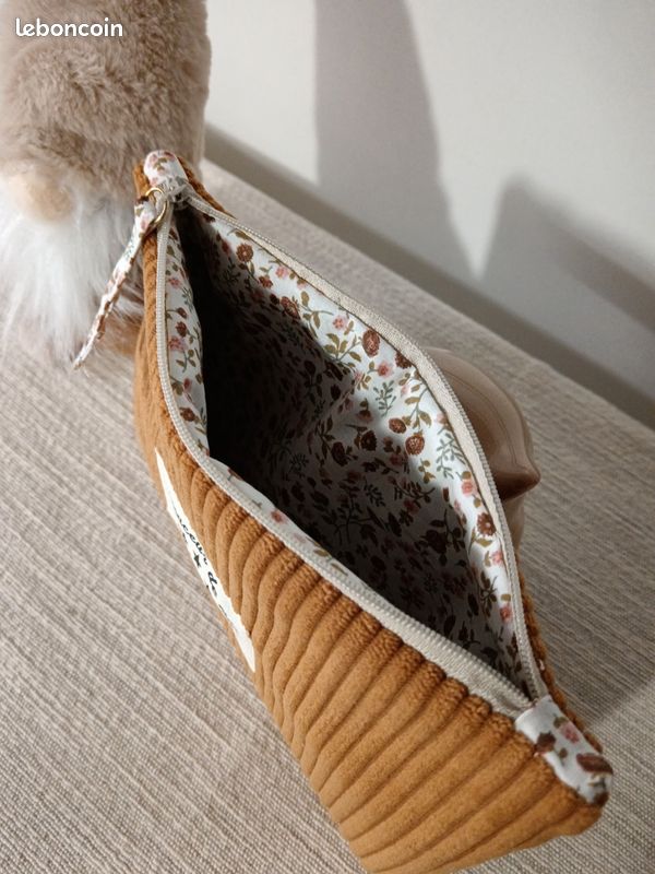 Trousse à maquillage ou autre en velours côtelé (image 4)
