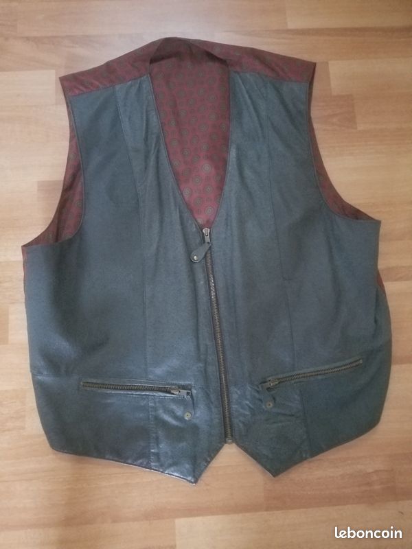 Gilet sans manches cuir (image 1)