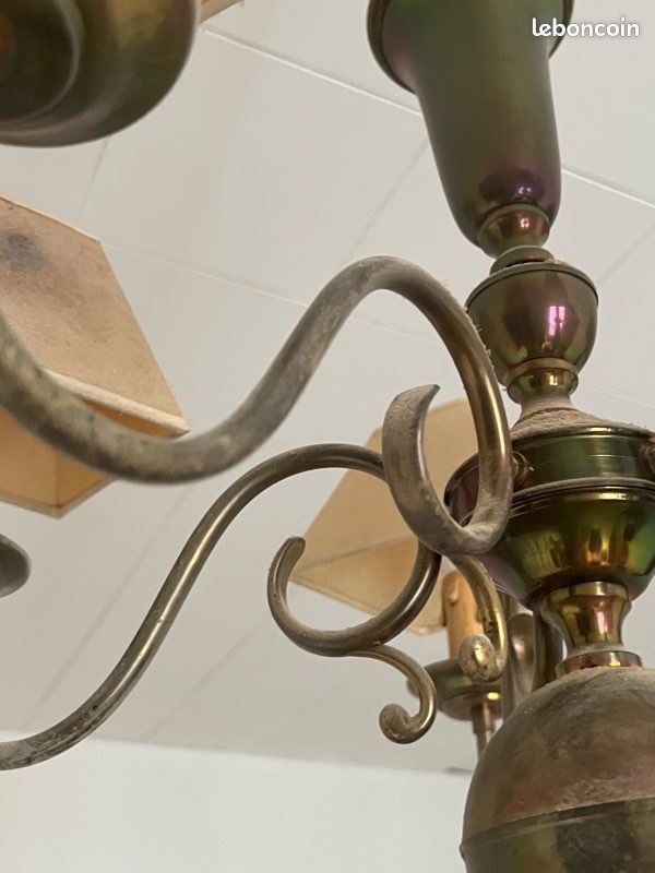 Tosel Lustre poutre métal marron Marron - Maison & Déco Lustres Tosel Lustre poutre métal marron Marron - Maison & Déco Lustres